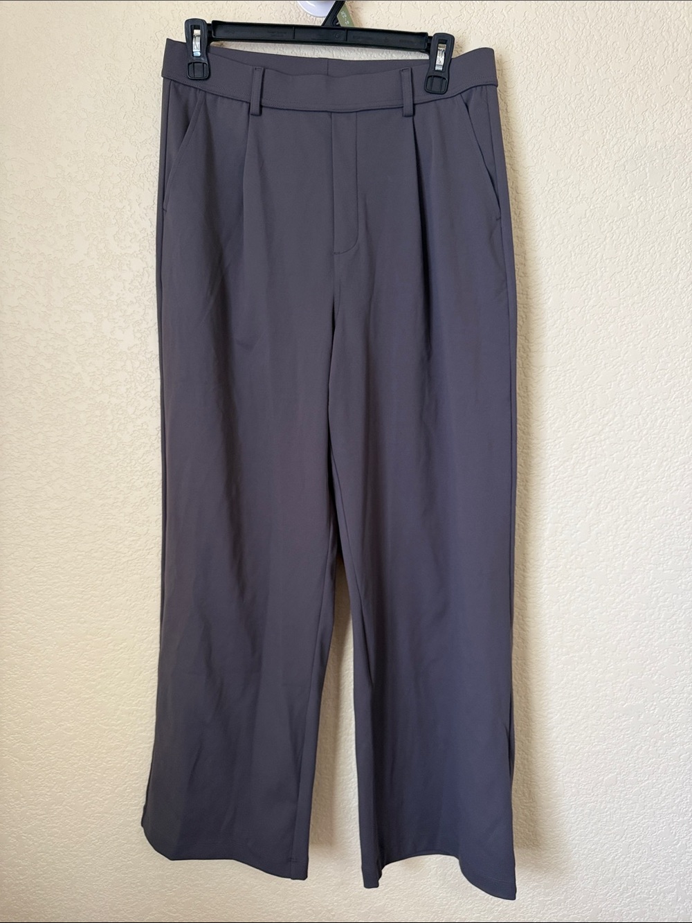 Halara Wide Leg Workwear Pants Gray Size Medium Stretch Career Casual
